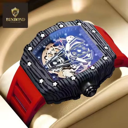 Megir 8411G Luxury Tonneau Men’s Quartz Watch with Auto Date & Sport Design