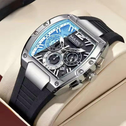 Last day 86% off Men’s Luxury Chronograph Watch – Stainless Steel Case & Sporty Rubber Strap