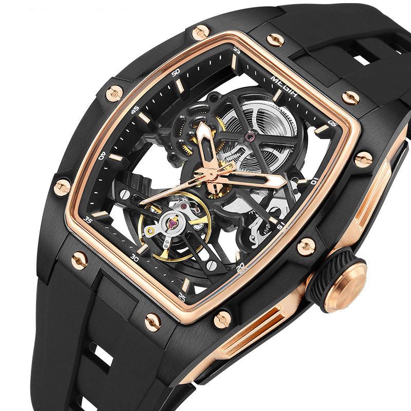Last day 55% off Latest Luxury Design -Skeleton Face With Rubber Strap Mechanical Movement