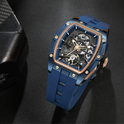 Last day 55% off Latest Luxury Design -Skeleton Face With Rubber Strap Mechanical Movement