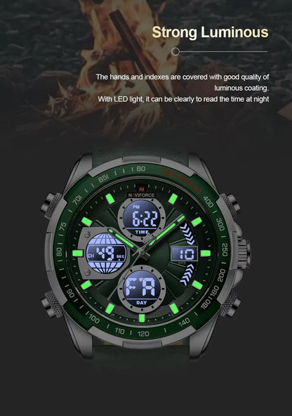 NAVIFORCE NF9197L Men’s Dual Display Analog-Digital Watch | Waterproof, Stylish & Multifunctional