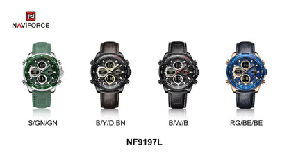 NAVIFORCE NF9197L Men’s Dual Display Analog-Digital Watch | Waterproof, Stylish & Multifunctional