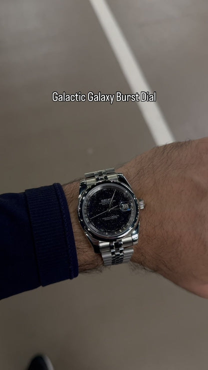 Galactic Galaxy Dial Automatic Watch – 904L Steel | ساعة فاخرة بتصميم المجرة