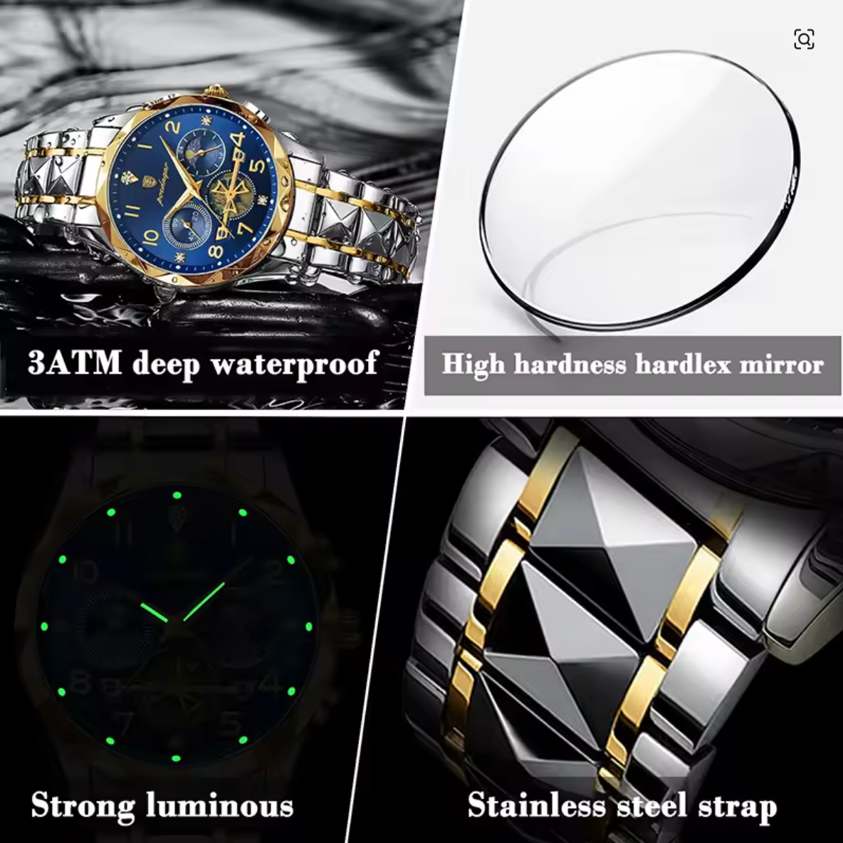 AstroVanta - ZaneLuxe Luxury Men's Automatic Watch Gold & Silver
