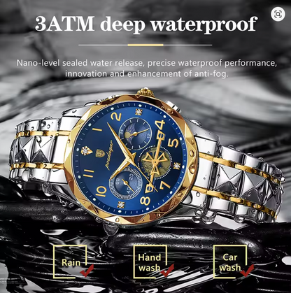 AstroVanta - ZaneLuxe Luxury Men's Automatic Watch Gold & Silver