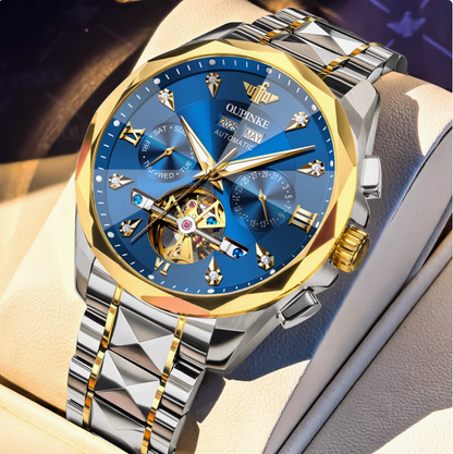 AstroVanta - ZaneLuxe Luxury Men's Automatic Watch Gold & Silver