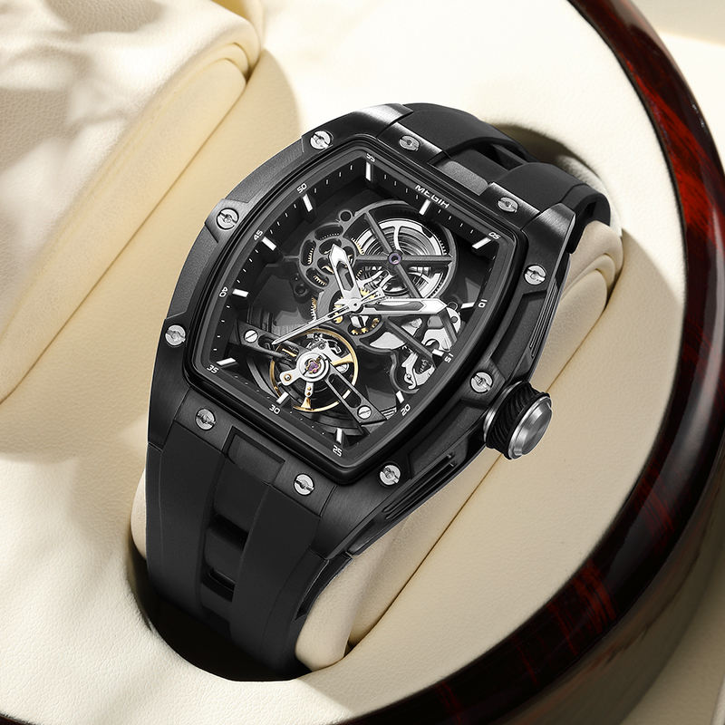 Last day 55% off Latest Luxury Design -Skeleton Face With Rubber Strap Mechanical Movement